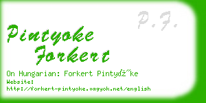 pintyoke forkert business card